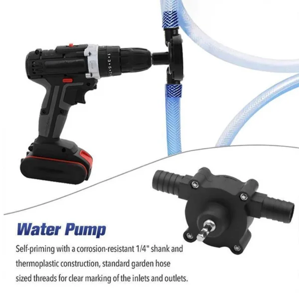 Portable Electric Drill Pump Diesel Oil Fluid Water Pump Mini Hand Self-priming Liquid Transfer Pumps Home Garden Outdoor Tool