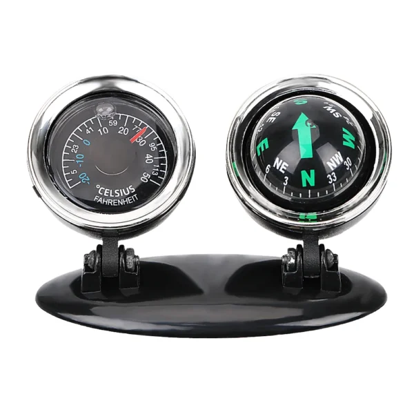 Car Ornaments Compass Thermometer Guide Ball Dashboard Meters Gauge Decorative Truck Automobile Accessories Interior Decoration