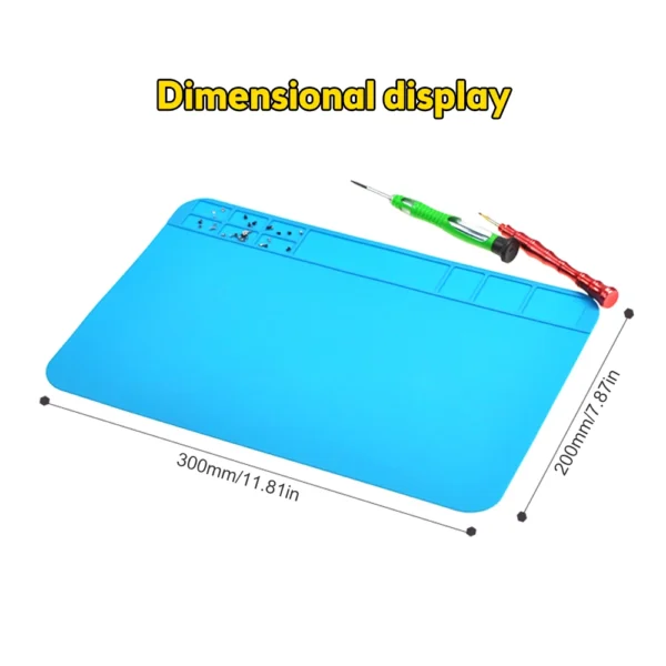 30X20cm Heat Insulation Working Mat Heat-resistant Repair Mat Soldering Iron Heat Gun Soldering Station Mat Electronic Repair - Image 6