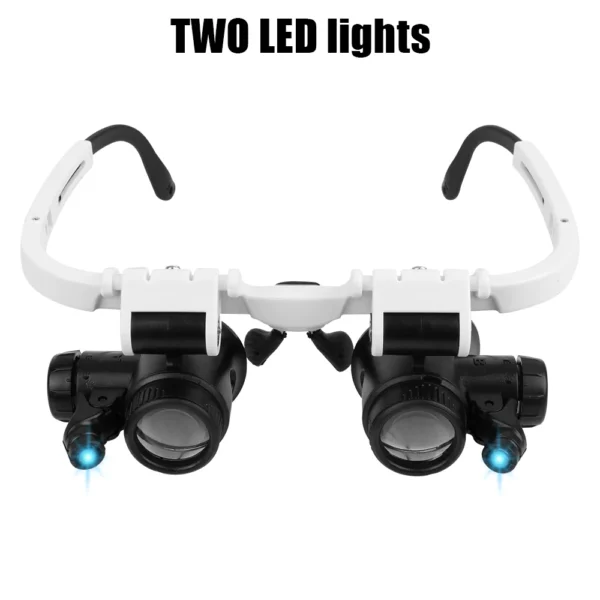 8x 15x 23x Dual-Lens Eye Loupe Magnifier Head Mount Magnifying Glass For Electronics Watch Repair LED Lights Glasses Magnifier - Image 3