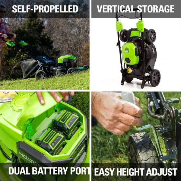 40V 21" Brushless Cordless (Self-Propelled) Lawn Mower (75+ Compatible Tools), 5.0Ah Battery and Charger Included - Image 4