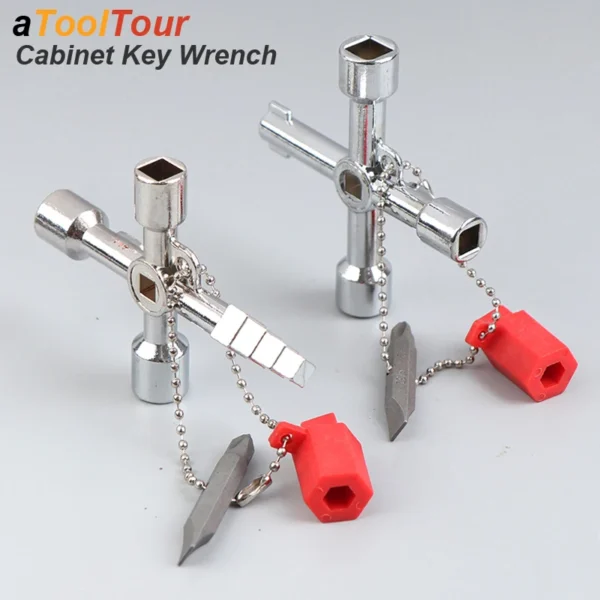 Multi-Functional Water Utility Triange Key Wrench Plumbing Spanner Square Triangle Train Electrical Cupboard Elevator Cabinet