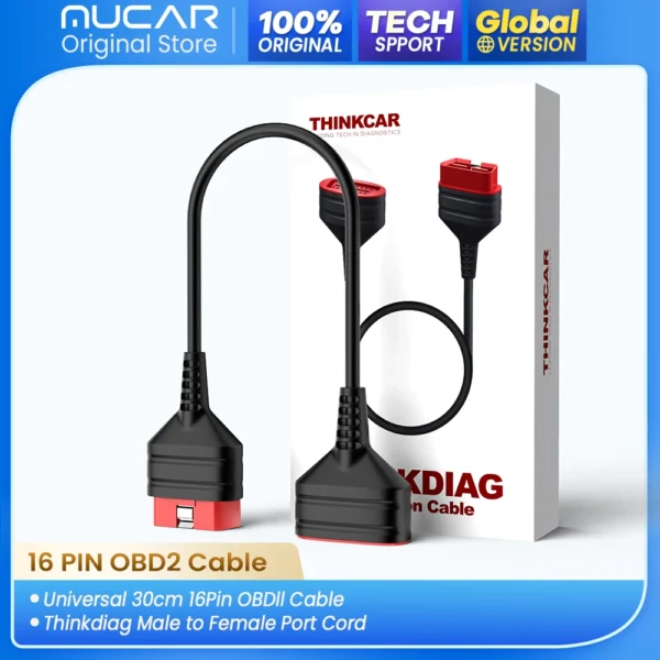 THINKCAR Extension Cable Universal 16 Pin Car Diagnostic Extended all car automobile Male to Female OBD2 Extension Cable