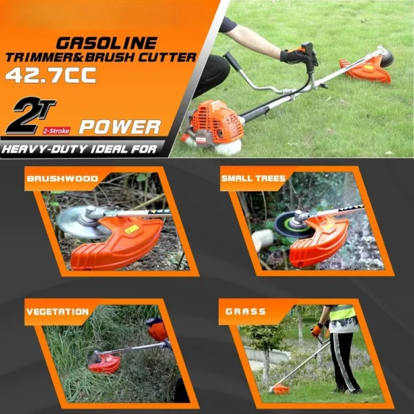 Gas Weed Wacker Lawn Mower Free Shipping Brush Cutter 3 in 1 Weed Eater Gas Powered Battery Trimmer for Grass Garden Power Tools - Image 3