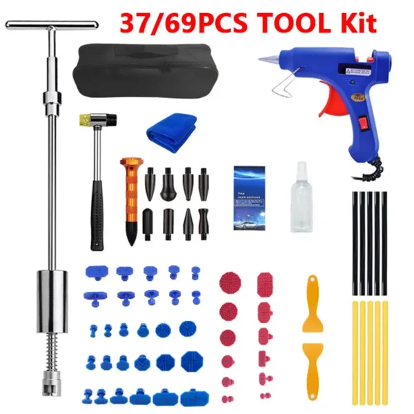 36/69/18Pcs Automobile Dent Repair Tool Set Car Dent Puller Small Dents Hail Damage Repair Tool Set Paint-Free Body Dent Remover