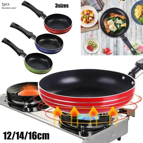 12/14/16cm Pan Frying Egg Skillet Pot Mini Cooking Omelette Pans Nonstick Saucepan Fry Omelet Cast Pancake Pots Random Color