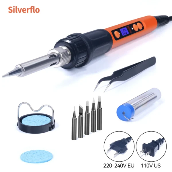 100W Digital Electric Soldering Iron Kit Set Temperature Adjustable 928D Welding Tool Ceramic Heater Soldering Tips Rework