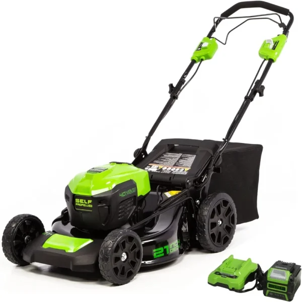 40V 21" Brushless Cordless (Self-Propelled) Lawn Mower (75+ Compatible Tools), 5.0Ah Battery and Charger Included