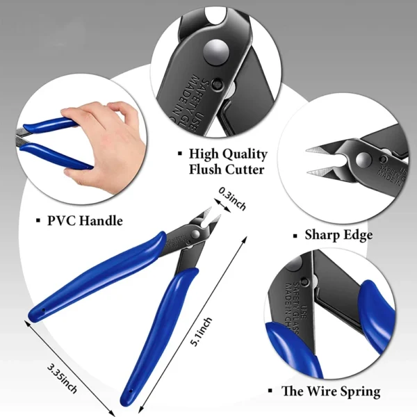 Diagonal Pliers Carbon Steel Pliers Electrical Wire Cable Cutters Cutting Side Snips Flush Pliers Nipper Hand Tools - Image 2