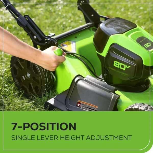 80V 21" Brushless Cordless (Push) Lawn Mower (75+ Compatible Tools), (2) 2.0Ah Batteries and 30 Minute Rapid Charger - Image 6