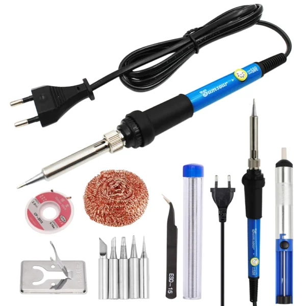 60W/80W Electric Soldering Iron Adjustable Temperature Digital Display Electronic Welding Repair Tools With Solder Tin Iron Tips - Image 3