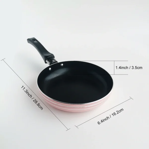 Pink Pot 6.5inch Non-Stick Stockpot Frying Pan Flat Cookware Kitchen Utensils For Daily Cooking Complementary Food - Image 3