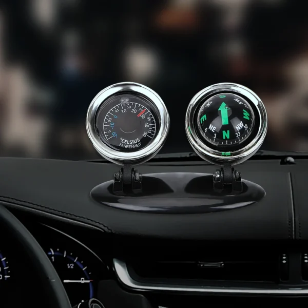 Car Ornaments Compass Thermometer Guide Ball Dashboard Meters Gauge Decorative Truck Automobile Accessories Interior Decoration - Image 2