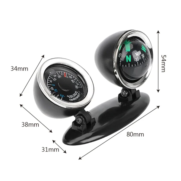 Car Ornaments Compass Thermometer Guide Ball Dashboard Meters Gauge Decorative Truck Automobile Accessories Interior Decoration - Image 6