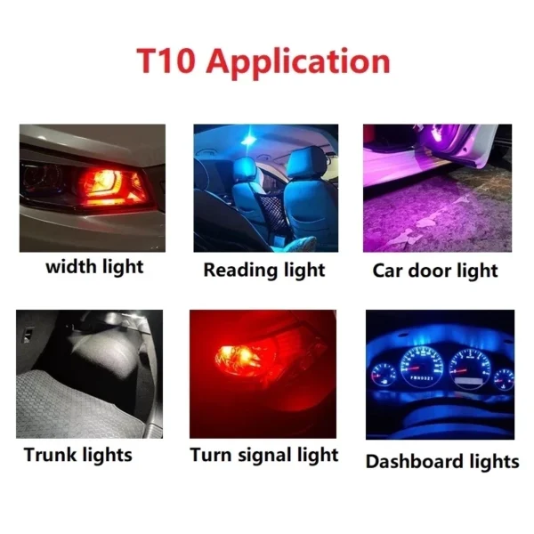 10/2pcs W5W Led T10 Car Light COB Glass 6000K White Auto Automobiles License Plate Lamp Dome Read DRL Bulb Style 12V Universal - Image 6