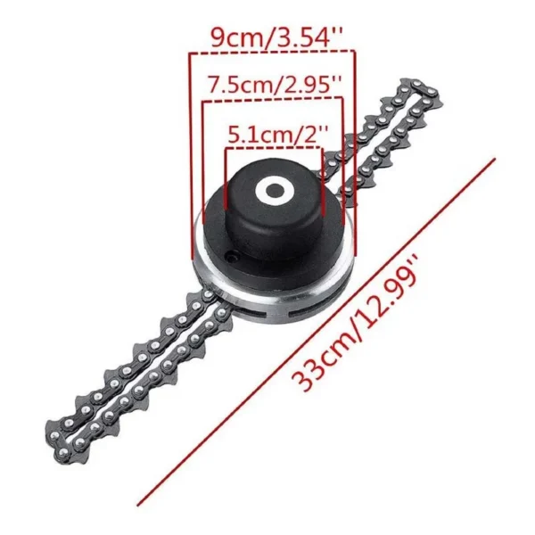 1PCS Universal Lawn Mower Chain Trimmer Head Chain Brushcutter for Trimmer Chain Type Blade Garden Grass Brush Cutter Chainsaw - Image 4