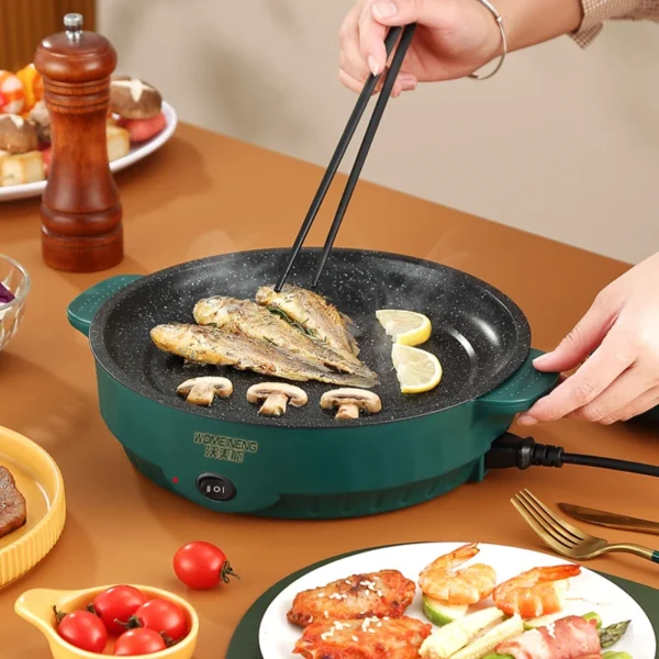 Electric MultiCooker Electric Frying Pan 220V Househould Barbecue Fried Steak Fish Omelette Frying Pan Non-stick Cooking Machine - Image 4