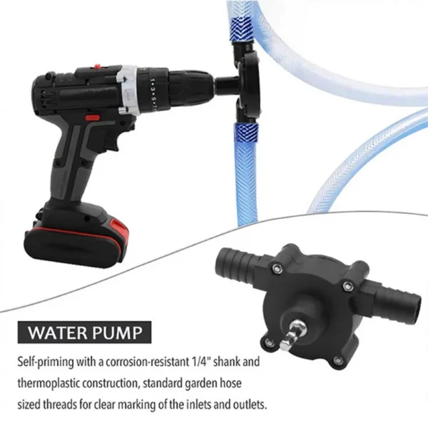 Household Portable Electric Drill Pump Diesel Oil Fluid Water Pump Mini Hand Self-priming Liquid Transfer Pumps - Image 4