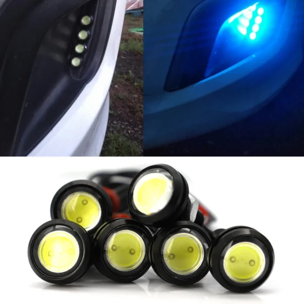 10PCS/Pack 18MM Car Eagle Eye DRL Led Daytime Running Lights LED 12V Backup Reversing Parking Signal Automobiles Lamps - Image 5