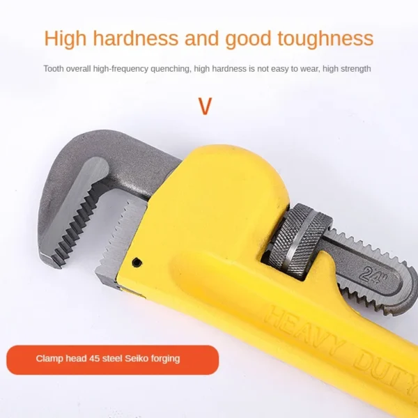 8/10/12/14/18 Inch Adjustable Plumbing Installation Pliers Spanner Heavy Duty Straight Pipe Wrench Universal Large Wrench Tool - Image 2