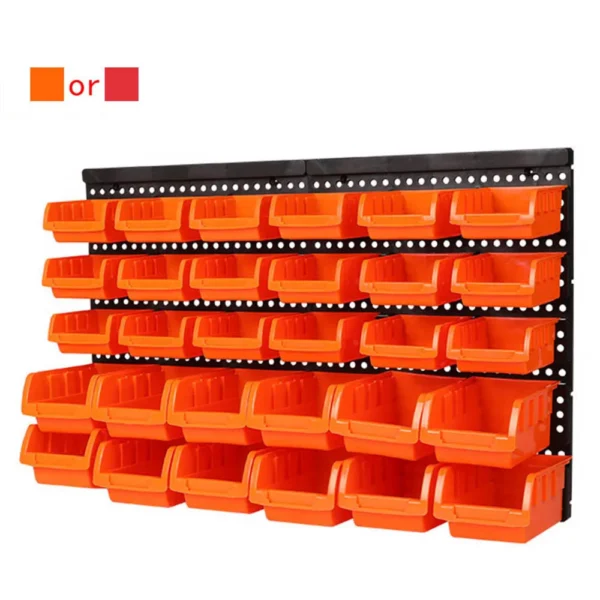 Wall Mounted Tool Storage Bins Wall Mount Tool Organizer Rack Wall Mounting Tool Storage Board Container Easy Access Tool - Image 4