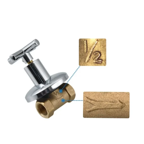 Brass Quarter Turned Full Turned Shower Stop Valve Concealed Switch Bathhouse Shower Shutoff Valve Open Quickly Plumbing Fitting - Image 2