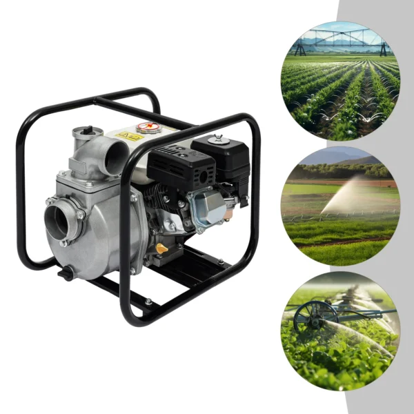 7.5HP 4 Stroke Gasoline Water Pump 3" Portable Gas-Powered Semi-Trash Water Pump - Image 3