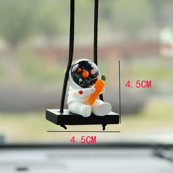 Swing Astronaut Car Pendant Car Rearview Mirror Hanging Ornaments Swing Astronaut Pendant Automobile Decoration Accessories - Image 3