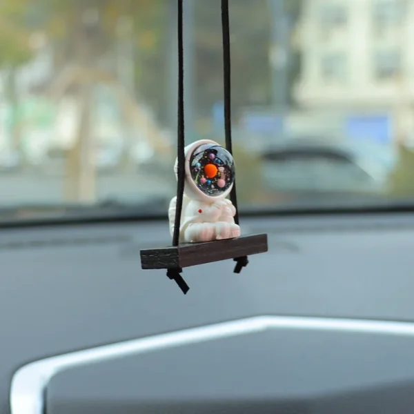 Swing Astronaut Car Pendant Car Rearview Mirror Hanging Ornaments Swing Astronaut Pendant Automobile Decoration Accessories - Image 6