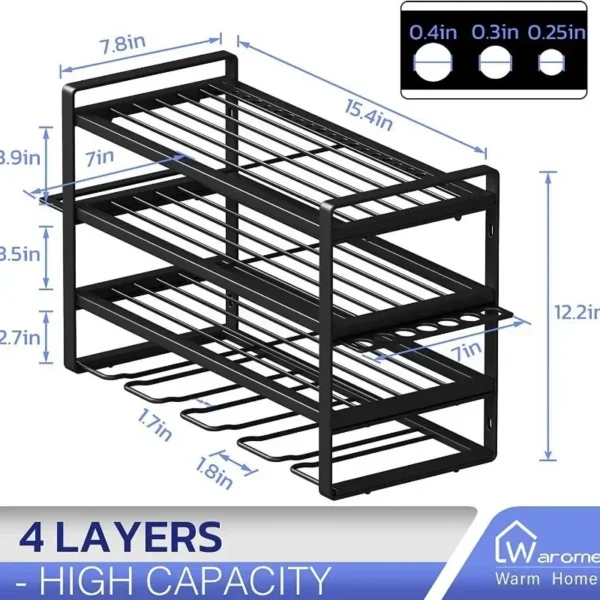 Power Tool Rack Electric Drill Holder Wall Mount Organizer Wrench Tool Workshop Screwdriver Storage Shelf Tool Organization - Image 5