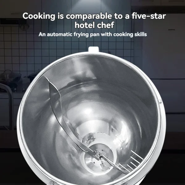 Stir fryer, home outdoor barbecue, stainless steel kitchen, large capacity automatic flipping and cooking machine - Image 3