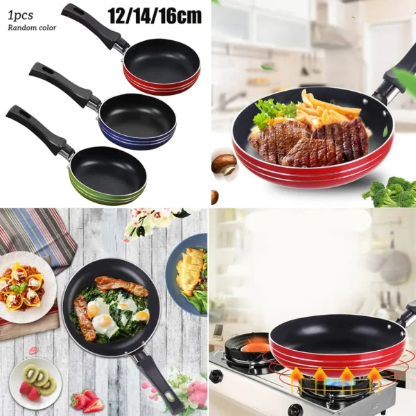 12/14/16cm Pan Frying Egg Skillet Pot Mini Cooking Omelette Pans Nonstick Saucepan Fry Omelet Cast Pancake Pots Random Color - Image 3