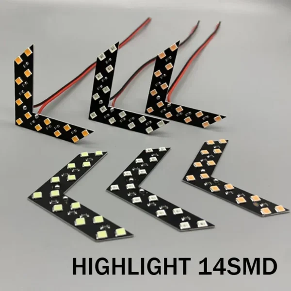 2PCS Car LED Arrow Panel Mirror Indicator Turn Signal Light Automobile Motorcycles Rearview Car LED Rearview Mirror Mirror Light - Image 6