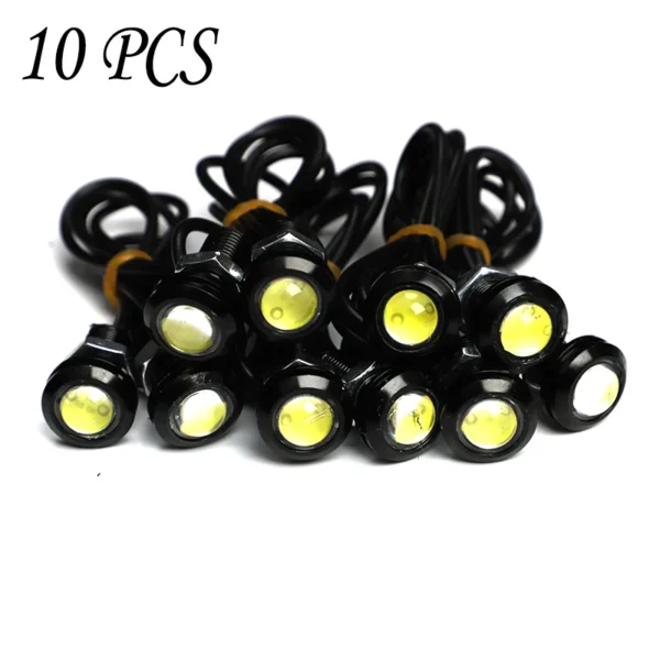 10PCS/Pack 18MM Car Eagle Eye DRL Led Daytime Running Lights LED 12V Backup Reversing Parking Signal Automobiles Lamps - Image 2