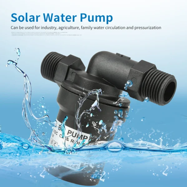 12V 10W DC Brushless Solar High Temperature Water Pump for Circulation Pumping - Image 2