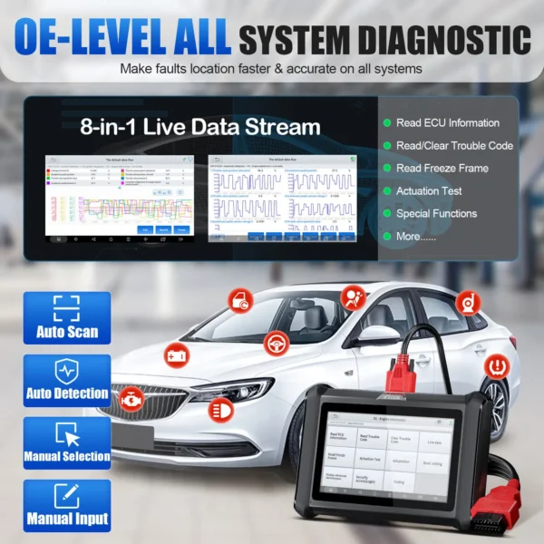 XTOOL D7S Auto Diagnostic Tools CANFD DOIP ECU Coding Key Programming Automotive scanner Bi-directional Control Work With XV100 - Image 3