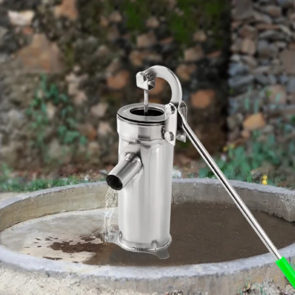 Stainless Steel Manual Water Jet Pump Domestic Well Hand Shake Suction Pump Groundwater for Home Garden Yard - Image 3