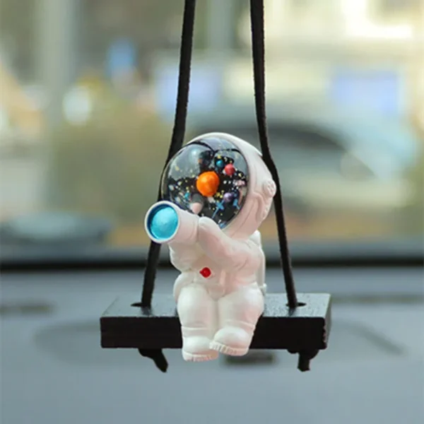 Swing Astronaut Car Pendant Car Rearview Mirror Hanging Ornaments Swing Astronaut Pendant Automobile Decoration Accessories - Image 5