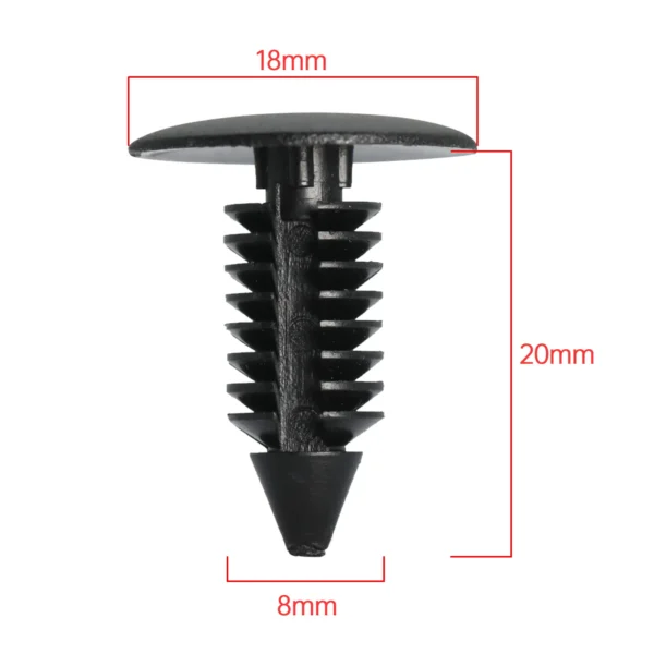 10Pcs Auto Fastener Fit 8mm Hole Nylon Car Clips Fender Bumper Shield Retainer Plastic Rivet for GM for Ford Automobile - Image 2