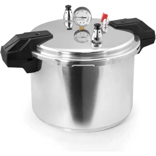 Barton Pressure Cooker, Pressure Canner, Pressure Gauge, Cooking Rack Included, Quick Relief Valve, Aluminum, 16 Quart - Image 2