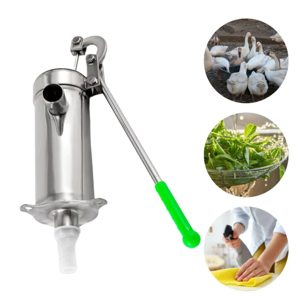 Stainless Steel Manual Water Jet Pump Domestic Well Hand Shake Suction Pump Groundwater for Home Garden Yard - Image 4