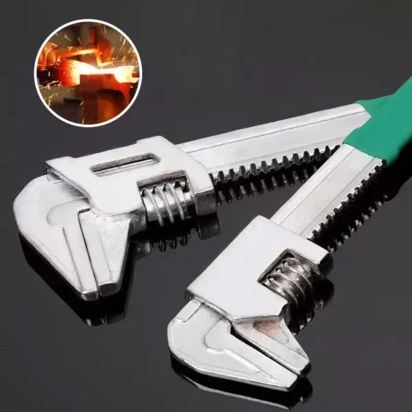 Versatile F-Type Adjustable Wrench right-angle wrench Universal Key Ratchet Torque Pipe Spanner Plumbing Repair Hand Tools - Image 2