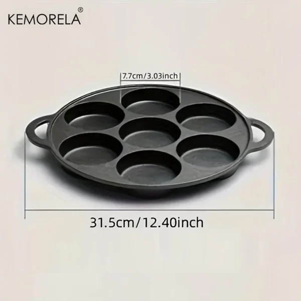 7 Hole Frying Pot Cast Iron Skillet Omelet Pan Non-Stick Egg Pancake Steak Pan Kitchen Cooking Ham Pans Breakfast Maker Cookware - Image 6