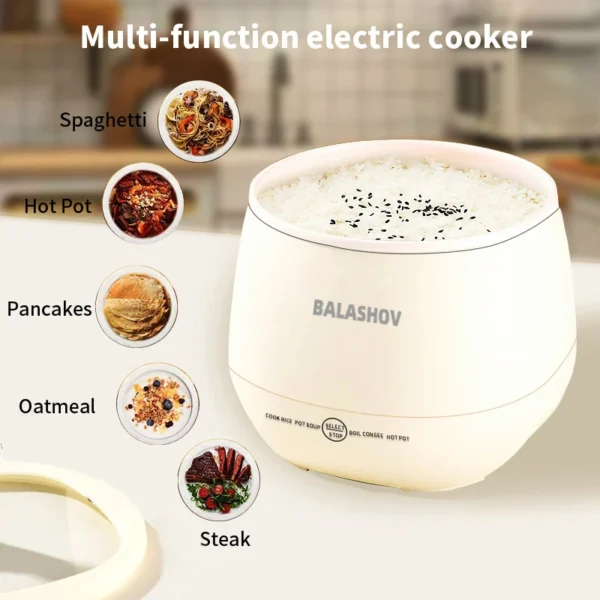 1.8L Electric Mini Rice Cooker Multifunctional Non Stick Pots for Cooking Portable Multicooker Appliances for Kitchen 110v 220v - Image 3