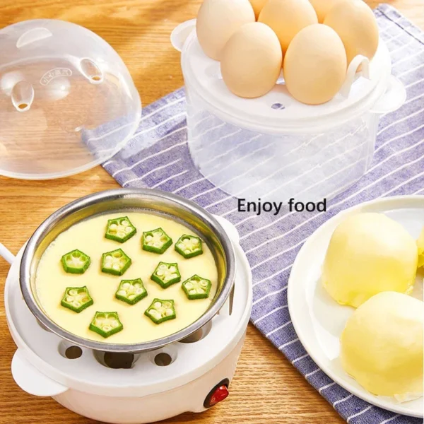 Electric Egg Steamer Multifunction Egg Boiling Machine Semi-egg Cooker Pan Corn Milk Rapid Breakfast Cooking Appliances - Image 4