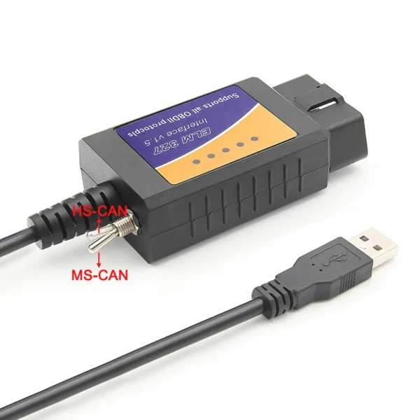 ELM327 USB OBD2 Automobile Diagnosis Equipment for ford CH340 Version Neutral Standard with Switch Brush Hide - Image 2