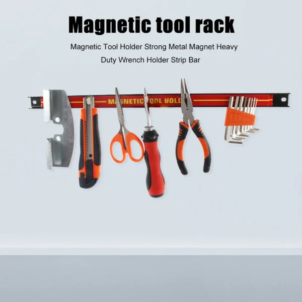 Magnetic Tool Holder Storage Organizer Metal Tool Organizer Rack Space-Save Magnetic Tool Holder Bar Racks Workbench Accessories - Image 2