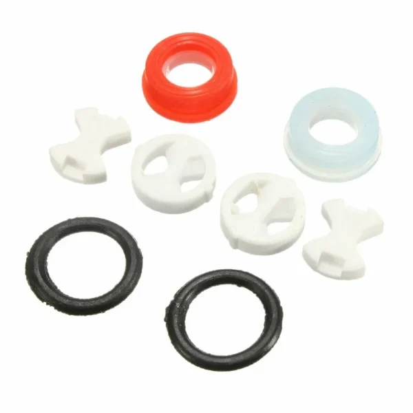 8Pcs/set Ceramic Disc Silicon Washer Insert Turn Replacement 1/2" For Valve Tap Home Plumbing Accessories Easy To Install - Image 6