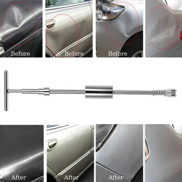 Car Body Dent Repair Tool Kit with Slide Hammer T-bar Dent Puller Suction Cup Mechanic for Automobile Hail Dent Remover - Image 2