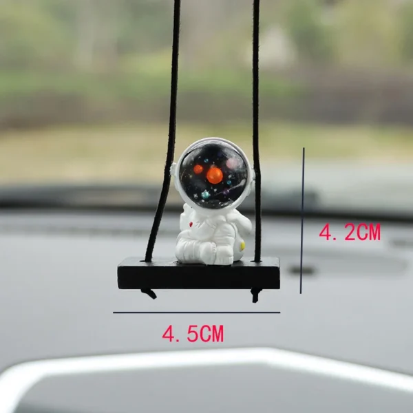 Swing Astronaut Car Pendant Car Rearview Mirror Hanging Ornaments Swing Astronaut Pendant Automobile Decoration Accessories - Image 2